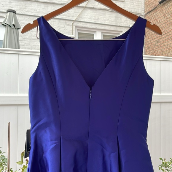 Adrianna Papell - Sleeveless Mikado Fit and Flare Midi Dress - Neptune 8 - Picture 10 of 15